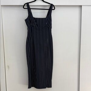 NWT Anthropologie Navy and White Striped Dress